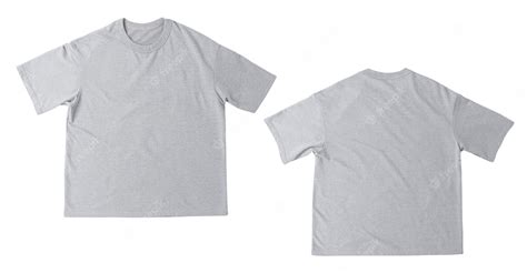 Premium Photo | Blank grey oversize t-shirt mockup front and back ...