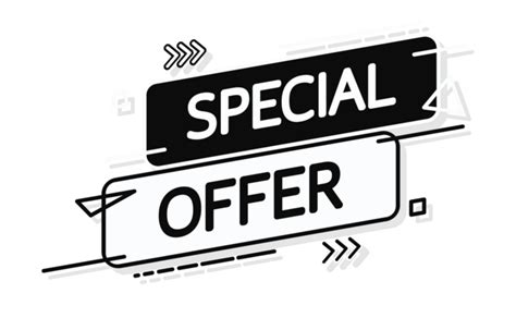 Black And White Special Offer Vector Design PNG Images | EPS Free ...