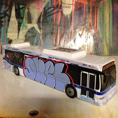 Colorful MTA Bus with Unique Graffiti Art