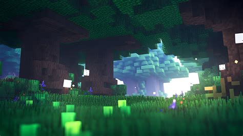 Minecraft Grass & Tree Desktop Wallpaper - Minecraft Wallpaper 4K