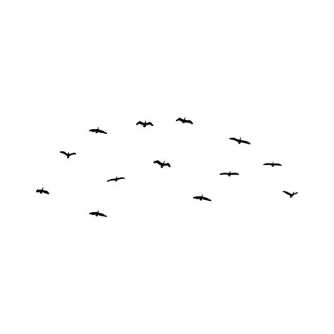 Black Flying Birds Vector Illustration, Flying Birds, Bird Vector ...