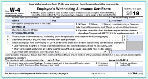 How To Fill Out A W 4 Form The Only Guide You Need | W4 2020 Form Printable