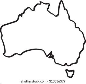 Stylized Simple Outline Map Australia Icon Stock Vector (Royalty Free ...