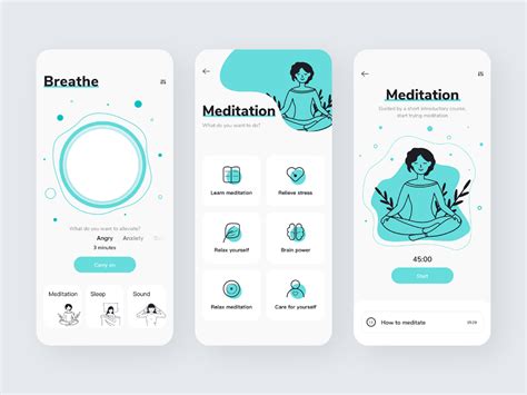 Meditation App by Summer for Top Pick Studio on Dribbble Site Web ...