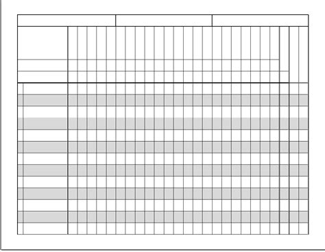 Printable Gradebook » The Spreadsheet Page