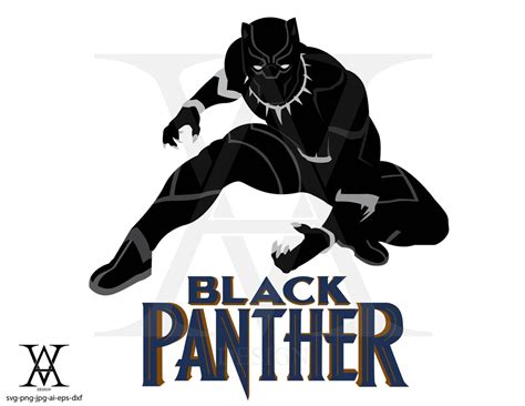 Black Panther Clipart Silhouette Vektor. INSTANT DOWNLOAD - Etsy Schweiz