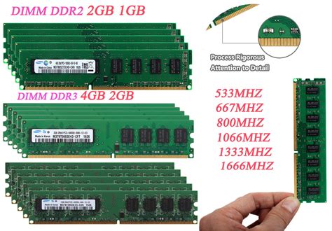 Lot Samsung 2GB 4GB DDR2 667 800 DDR3 1066 1333 1600Mhz Desktop Memory ...