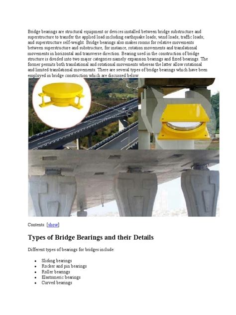 A Comprehensive Guide to the Types of Bridge Bearings: Their Structures ...