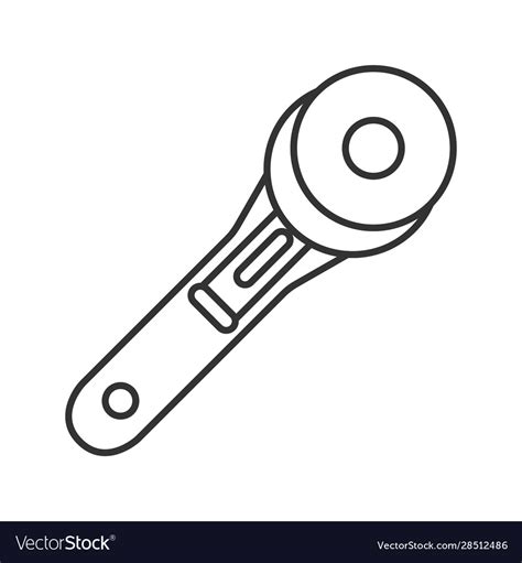 Rotary cutter linear icon Royalty Free Vector Image