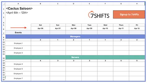 6+ Staffing Schedule Template Excel | DocTemplates