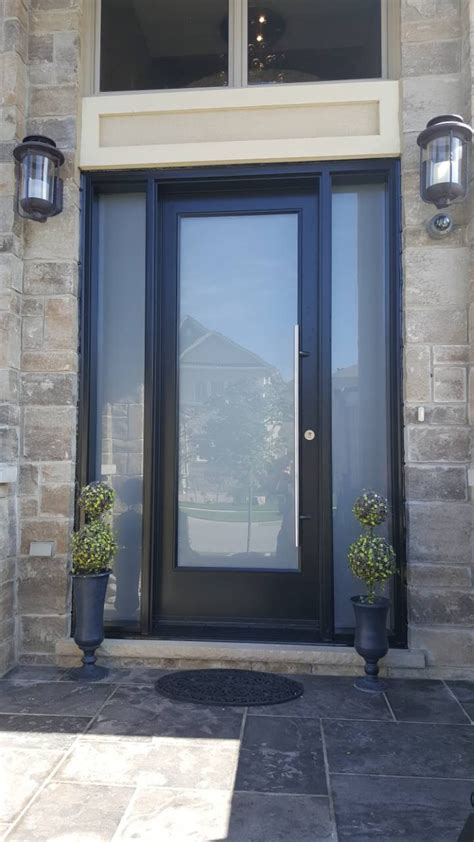 Frosted Glass Front Entry Door Toronto Residential - Modern Doors