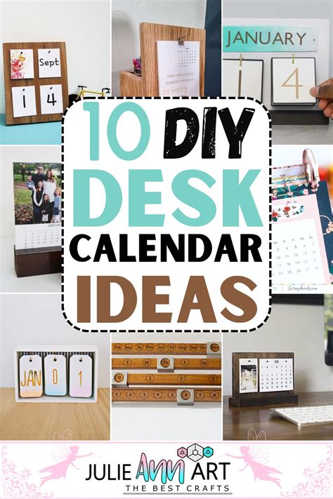 10 Homemade DIY Desk Calendar Ideas - Julie Ann Art