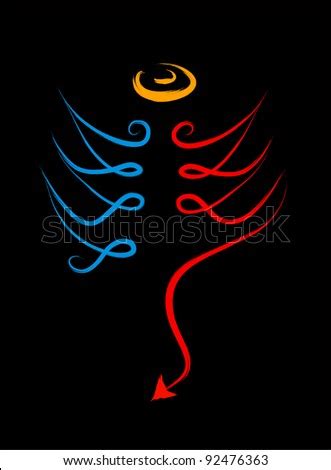 Good And Evil Symbol Stock Vector Illustration 92476363 : Shutterstock