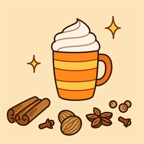 Pumpkin spice latte | Premium Vector