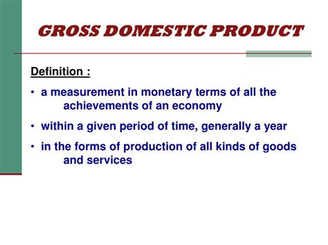 PPT - PRESENTATION ON GROSS DOMESTIC PRODUCT (GDP) PowerPoint ...