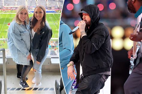 Eminem's daughters Hailie and Alaina support Super Bowl show