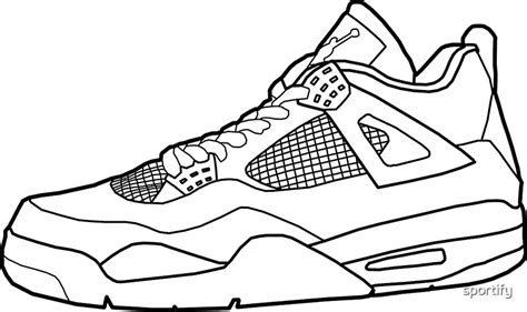 "Jordan 4 sneaker outline" Stickers by sportify | Redbubble