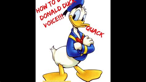 How to do the Donald Duck Voice - YouTube