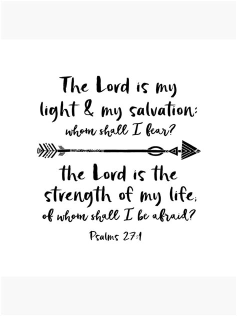 "Psalms: The Lord is my Light & my Salvation Verse" Canvas Print by ...