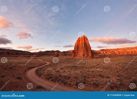 Cathedral Valley Sunrise, Capitol Reef National Park Stock Photo ...