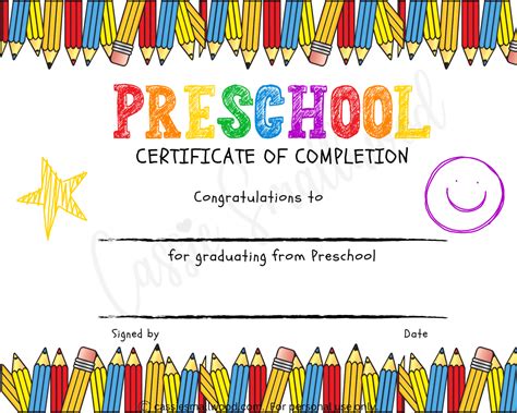 Preschool Diploma Certificates 10 Free Pdf Printables Printablee ...