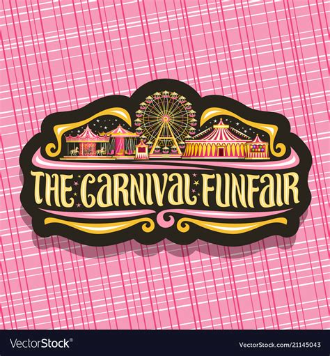 Logo for carnival funfair Royalty Free Vector Image