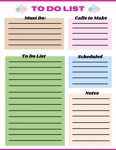 Free Printable To Do Organization Printables, Free, 52% OFF