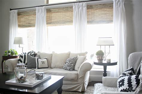 Natural Bamboo Roman Shades | Window Treatments Design Ideas