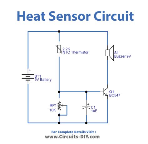 Heat Sensor Circuit using Thermistor