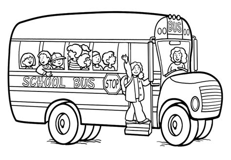 Free Printable School Bus Coloring Pages For Kids