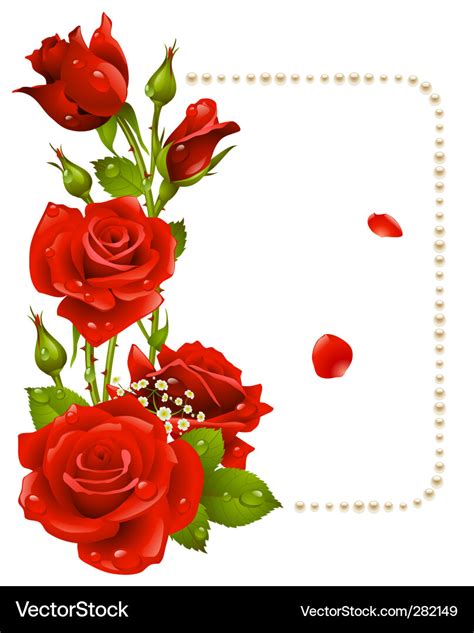 Rose frame Royalty Free Vector Image - VectorStock