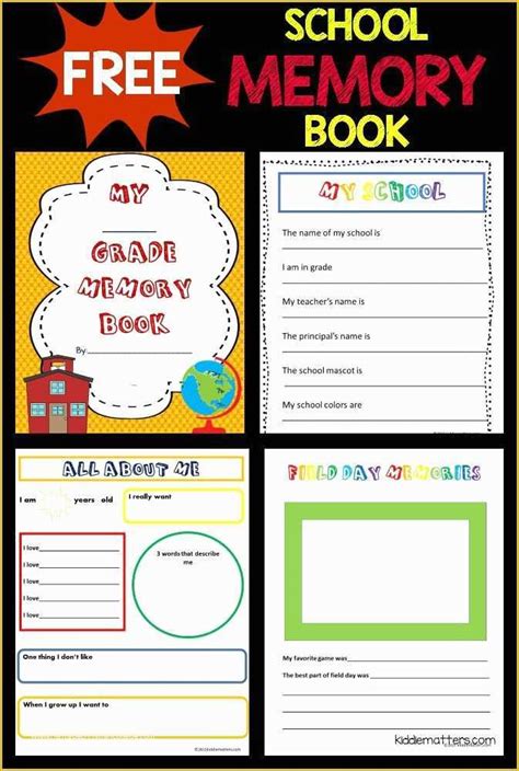 Free Printable Memory Book Templates Of Free School Memory Book ...