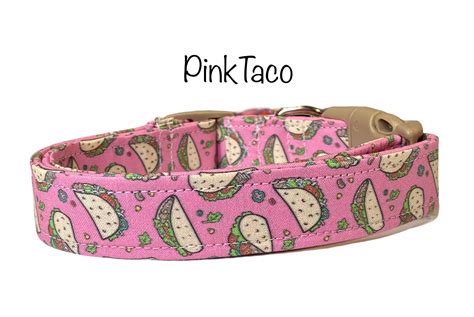 Taco dog collar, dog collar, food dog collar, pink taco, dog collar ...