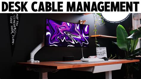 Standing Desk Cable Management Tips - YouTube