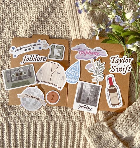 Taylor Swift Inspired Folklore Sticker Pack 13 Pc BONUS - Etsy Canada