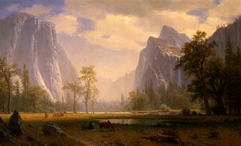 "Looking Up the Yosemite Valley," Albert Bierstadt, ca. 1863-75, oil on ...