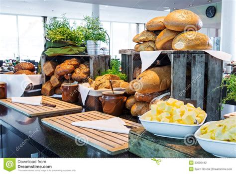 Stock Photography: Bread display at a hotel buffet | Bread display ...