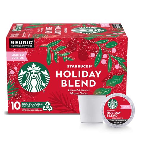 Amazon.com: Starbucks K-Cup Coffee Pods—Medium Roast Coffee—Holiday ...