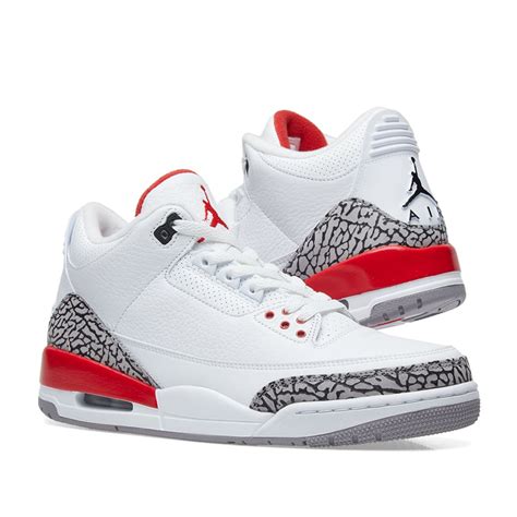 Air Jordan 3 Retro White, Fire Red, Grey & Black | END. (US)