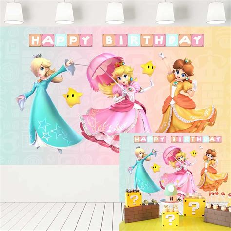 Buy Super Mario Birthday Party Supplies for Girl Princess Peach Daisy ...