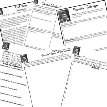 Chief Joseph Surrender Speech Analysis & Writing Activity | TpT