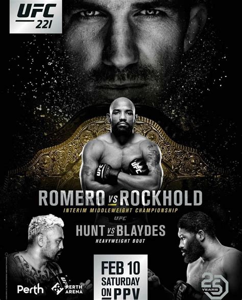 UFC221 official updated poster. #mma #ufc” | Sport de combat, Arts ...