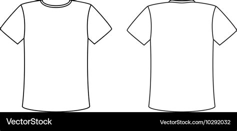 Blank front and back t-shirt design template set Vector Image