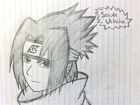 Sasuke Uchiha Drawing, Pencil, Sketch, Colorful, Realistic Art HD ...