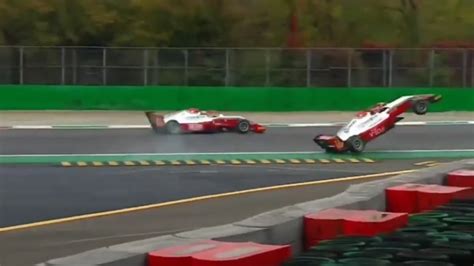 Video: Dramatic crash at Monza as PREMA teammates collide in the lead ...