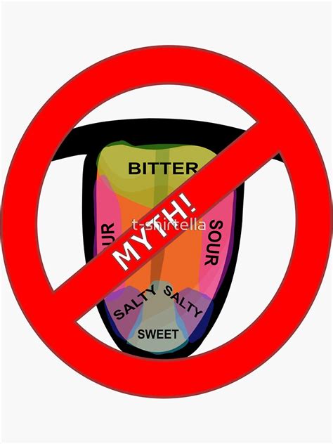 "Tongue Map MYTH" Sticker by t-shirtella | Redbubble