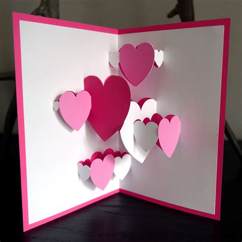 DIY Pop-up Heart Valentine Card SVG And PDF Files For Instant Canada ...