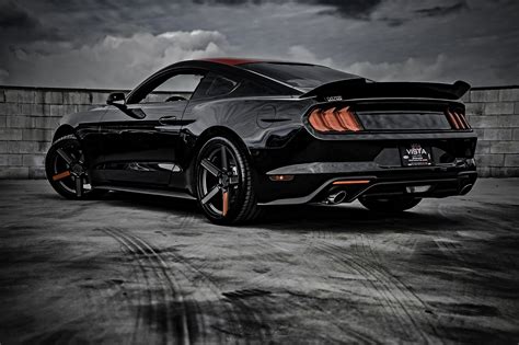 Black Ford Mustang With Custom Orange Accents — CARiD.com Gallery