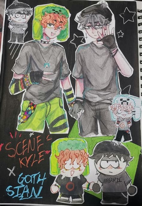 Kyle x Goth Stan South Park Sketch