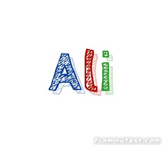 Ali Logo | Free Name Design Tool from Flaming Text